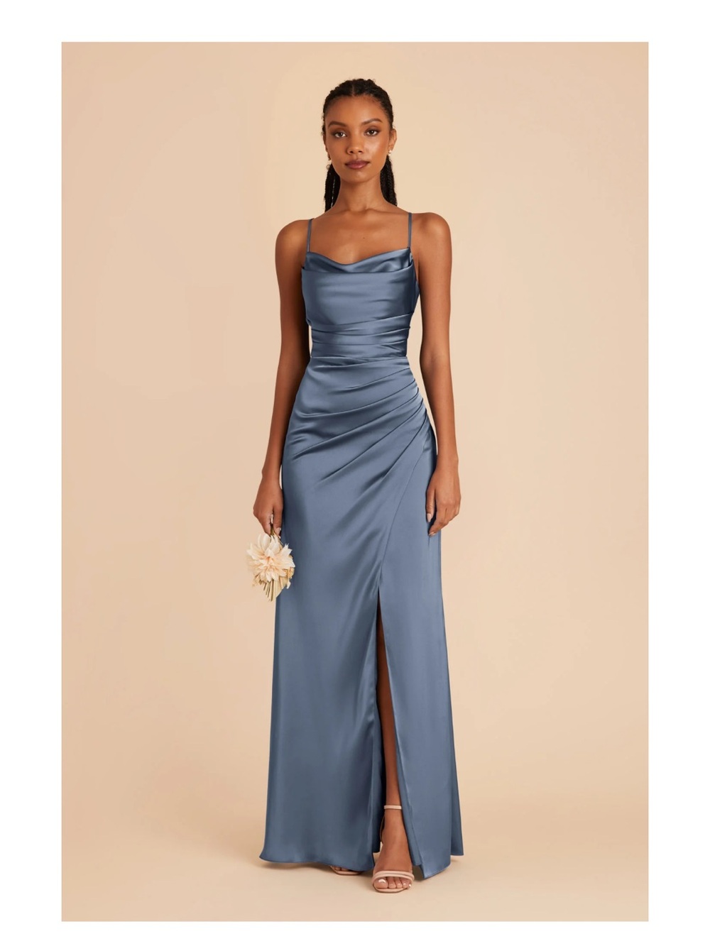 Birdy Grey Lydia Dress in Matte Satin French Blue